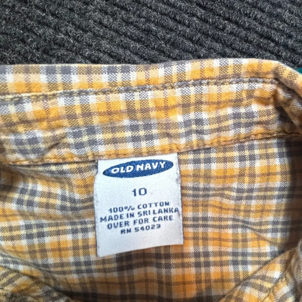 Boys Button Down Shirt Lot 3pc Old Navy Wonder Nation Class Club Size 8 10 12 - Picture 2 of 6